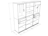 Dubai tükrös gardrób méretrajz